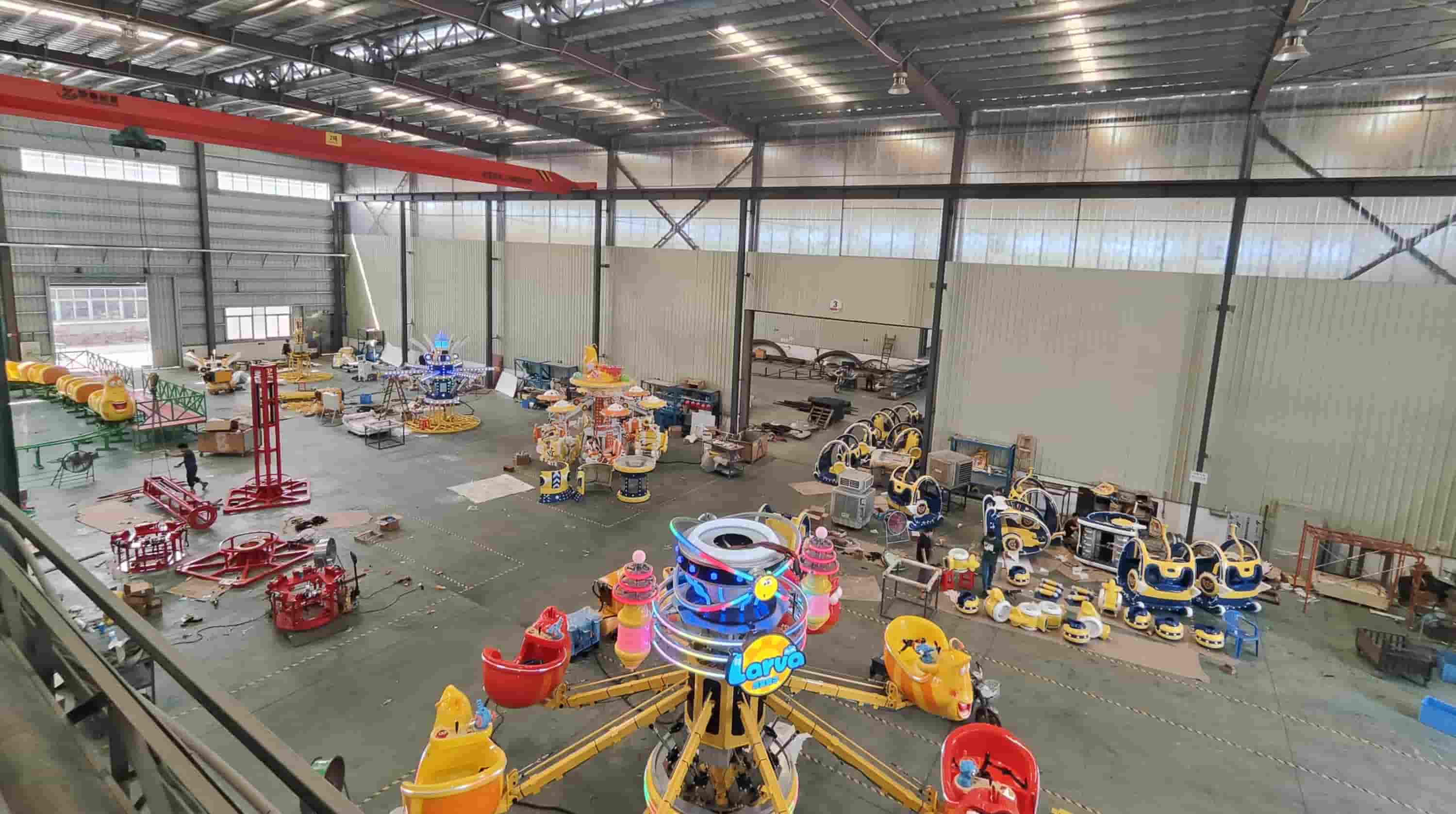 Illustrative amusement equipment production workshop, not a BOEN-owned facility